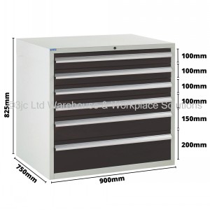 Euroslide Storage Cabinet 6 Drawer 825mm